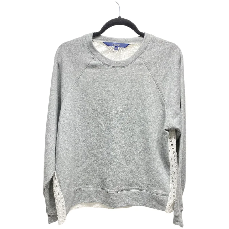 Cropped cotton sweatshirts grey -Sweatshirt Crewneck By Rachel Roy In Grey, Size: S