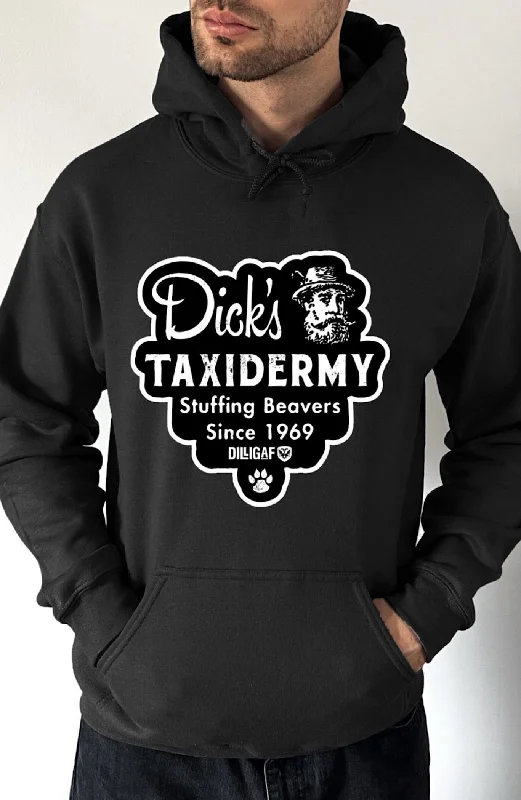 Grey hoodie men casual -Dick's Taxidermy Pullover Hoodie