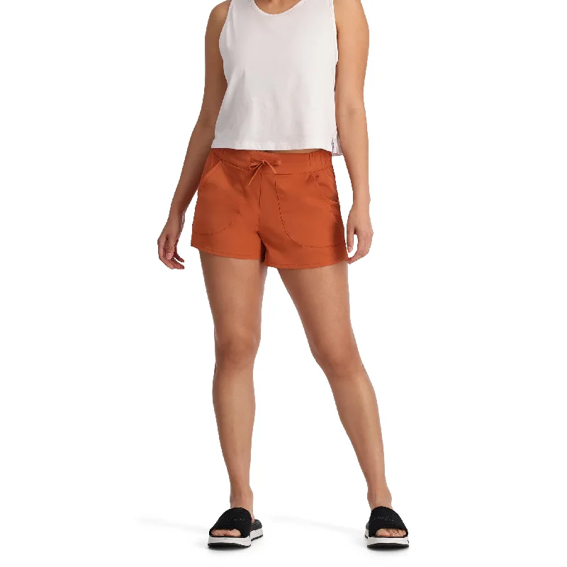 red shorts vibrant -Womens Shift Short - Saddle