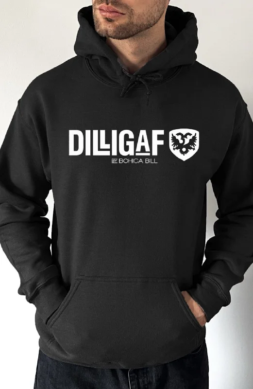 Cropped graphic hoodie white -Dilligaf Classic Pullover Hoody