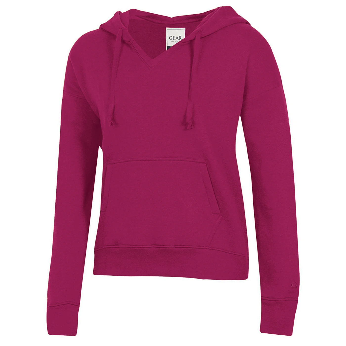 Soft cotton hoodie grey -Dark Fuscia Hooded Sweatshirt