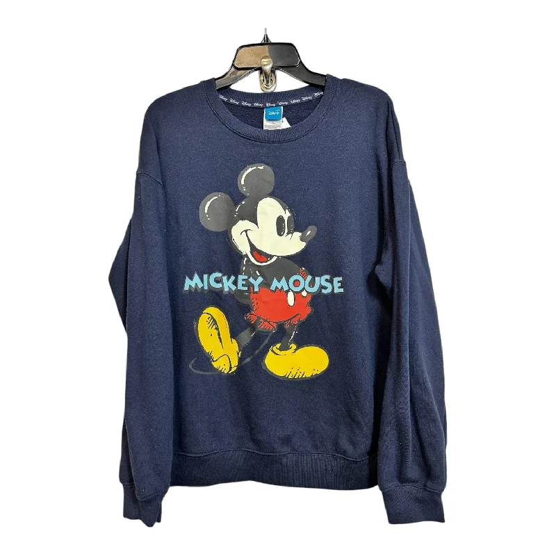 Soft cotton sweatshirts red -Mickey Mouse Sweatshirt Crewneck By Cmf In Disney, Size: L