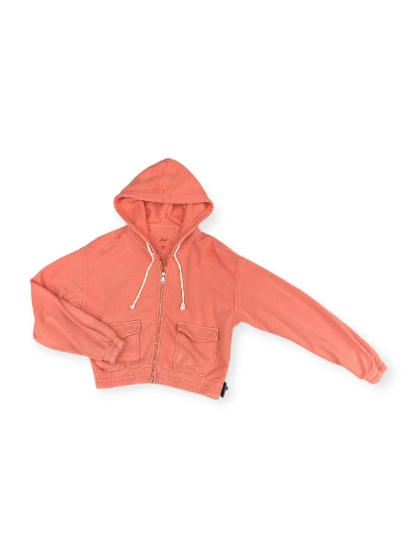 Graphic sweatshirts for teens -Sweatshirt Hoodie By Aerie In Orange, Size: S