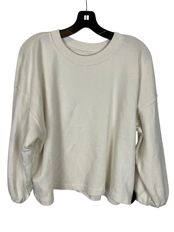 Embroidered cotton sweatshirts black -Sweatshirt Crewneck By Velvet By Graham & Spencer In Cream, Size: M