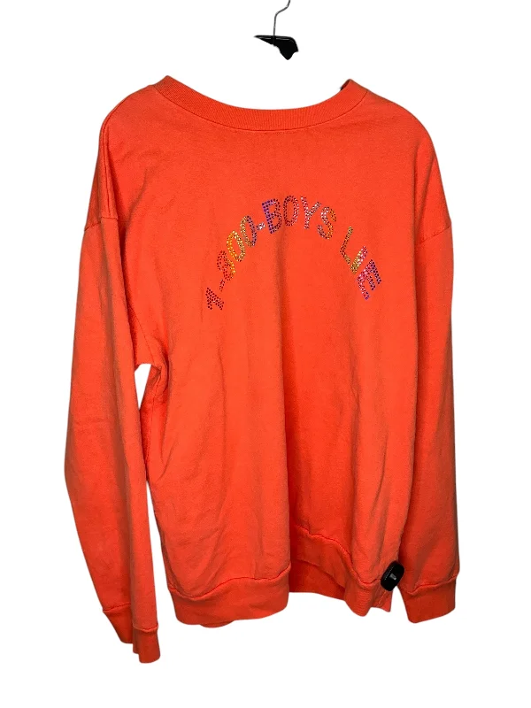 Soft cotton sweatshirts white -Sweatshirt Crewneck By Cma In Orange, Size: Osfm