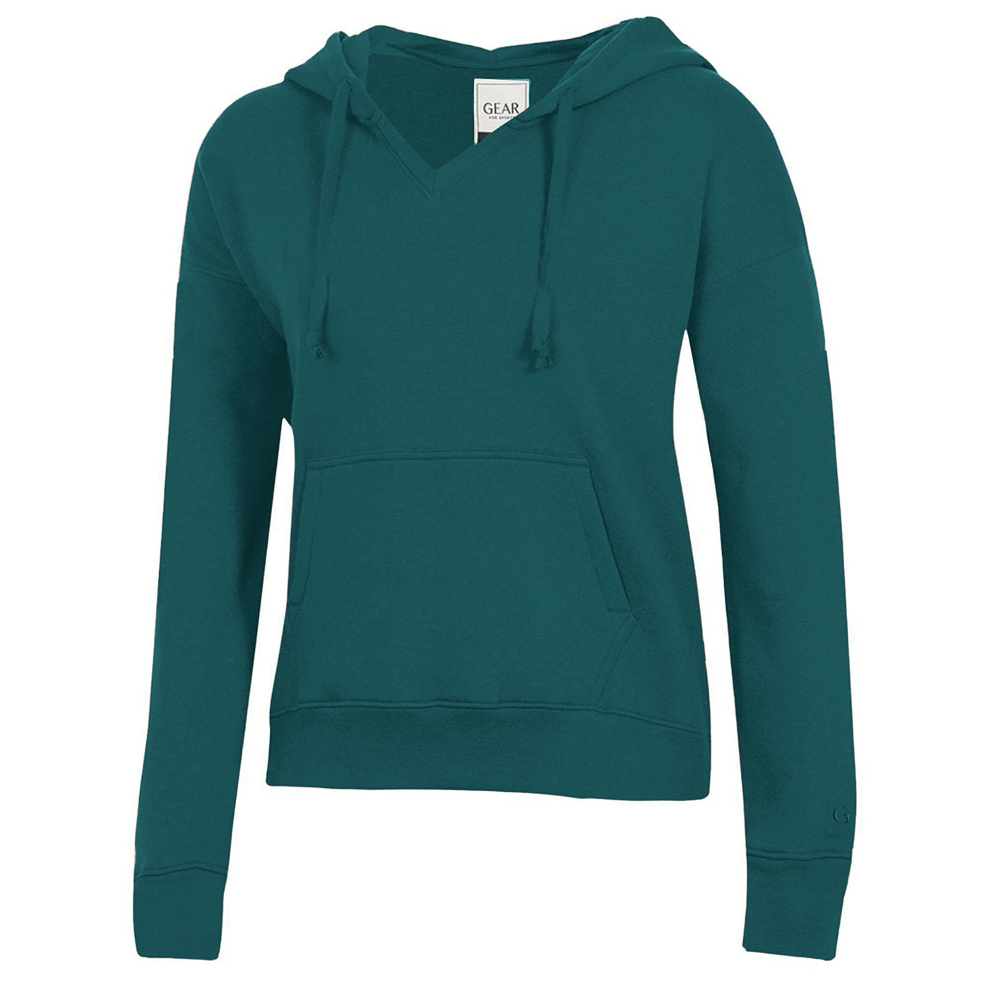 Oversized pullover hoodie grey -Sea Green Hooded Sweatshirt