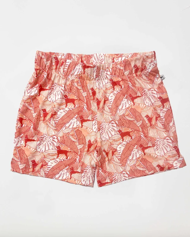 contrast stitch shorts -Kids Tropic Print Lounge Shorts