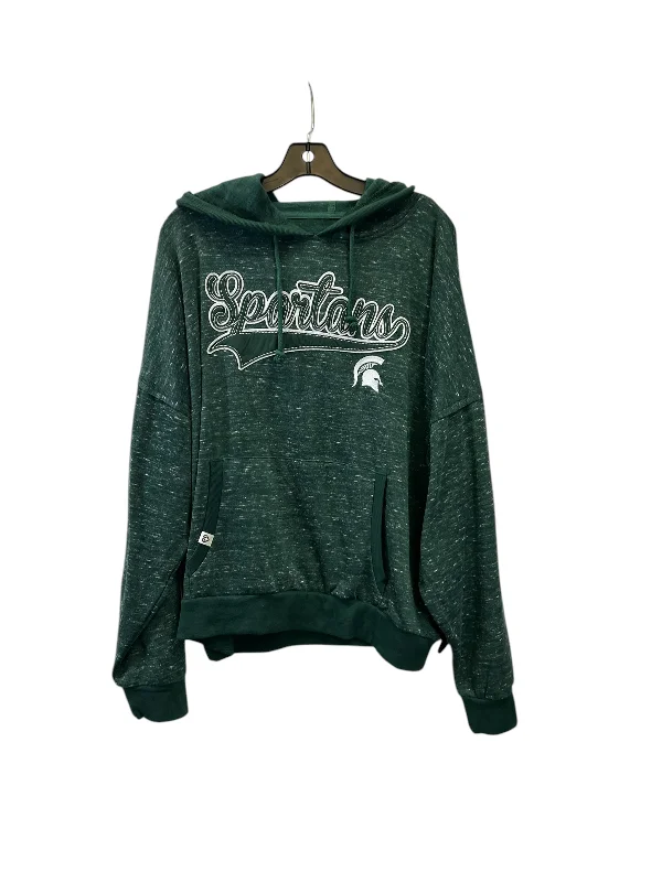 Long crewneck sweatshirts grey -Athletic Sweatshirt Hoodie By Colosseum In Green & White, Size: Xxl