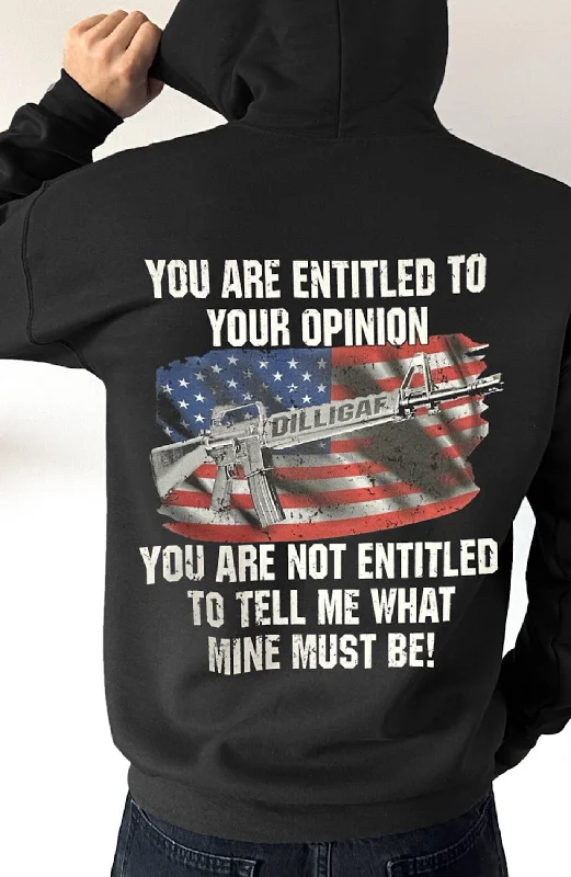 Retro pullover hoodie pink -You are entitled to your opinion Pullover Hoodie