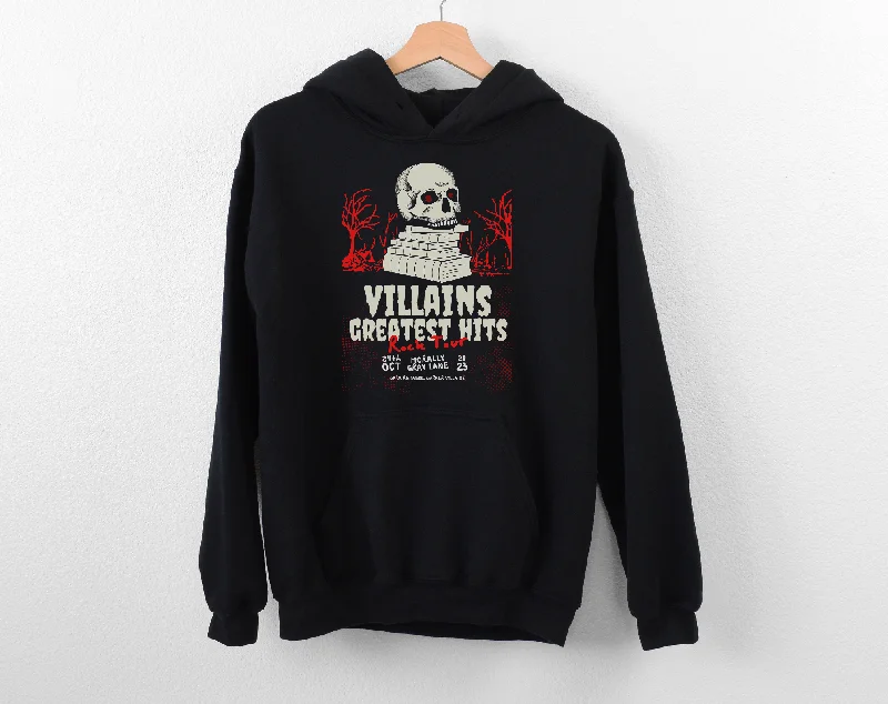 Soft pullover hoodie blue -villains greatest hits rock tour hoodie