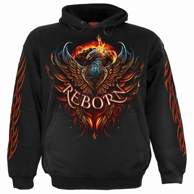 Soft cotton hoodie red -ASHES REBORN - Hoody Black