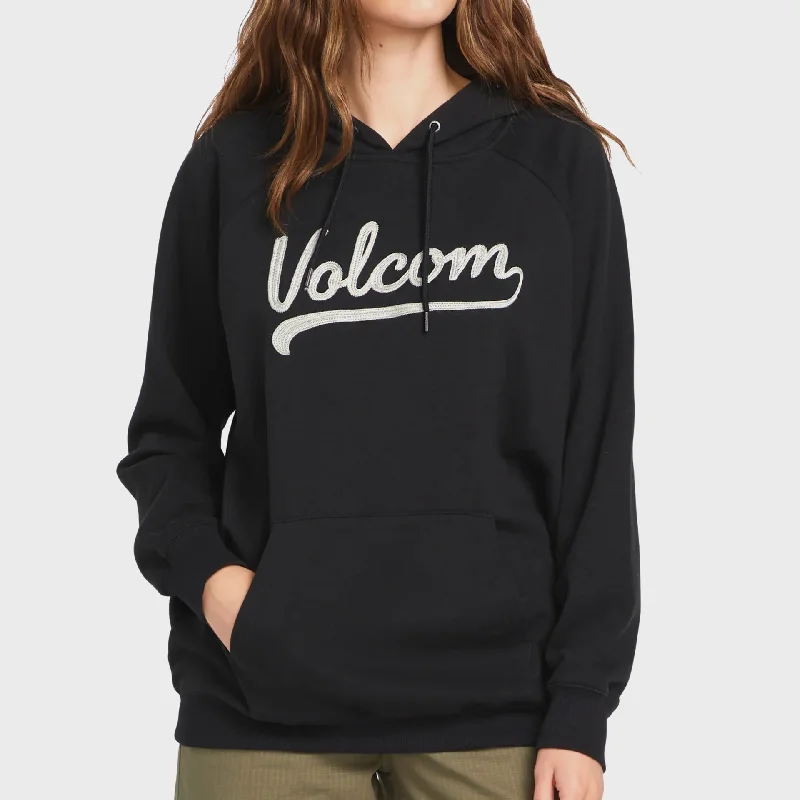 Retro cotton hoodie beige -Volcom Womens Truly Stoked Hoodie - Black