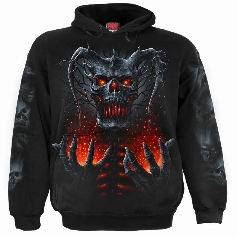 Lightweight fleece hoodie blue -DEATH EMBERS - Hoody Black