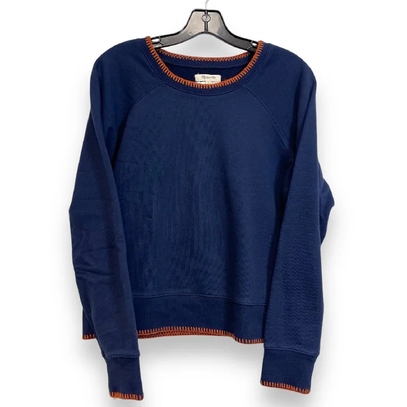 Oversized crewneck sweatshirts blue -Sweatshirt Collar By Madewell In Navy, Size: M