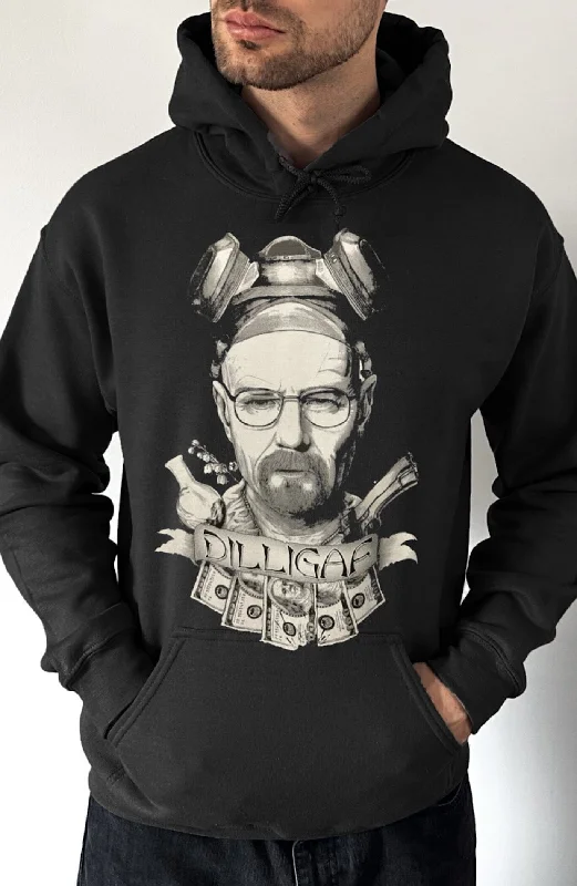 Vintage zip-up hoodie navy -The Heisenberg Pullover Hoodie