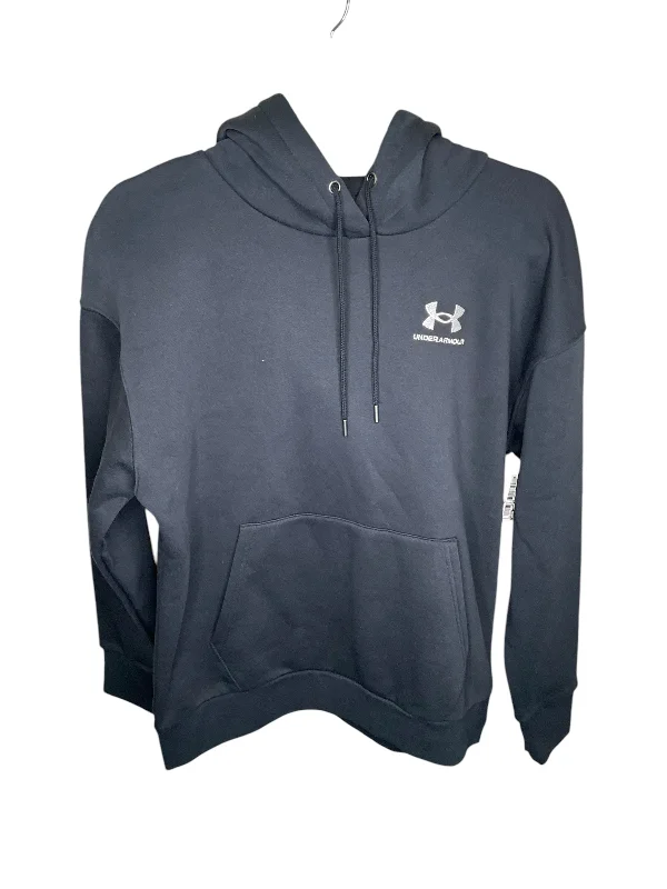 Custom cotton sweatshirts blue -Athletic Sweatshirt Hoodie By Under Armour In Black, Size: Sp