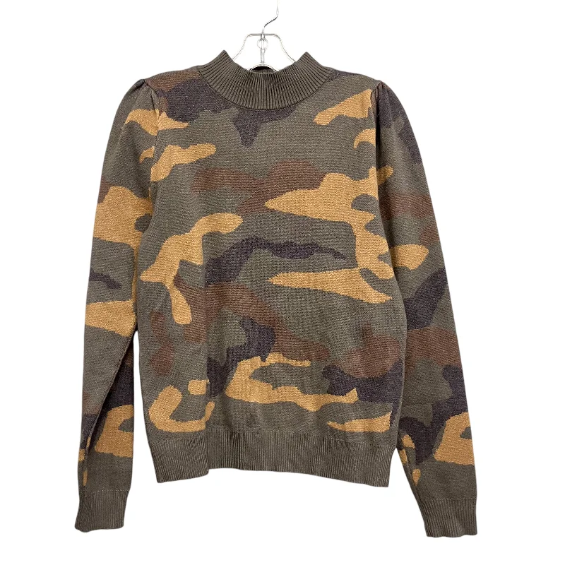 Oversized cotton sweatshirts red -Sweatshirt Crewneck By Six/Fifty In Camouflage Print, Size:S