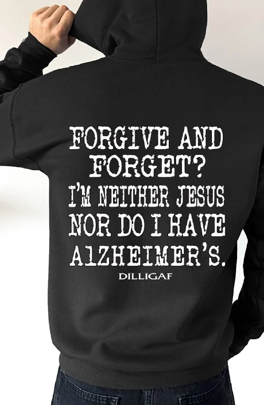 Soft graphic hoodie red -Forgive or Forget Pullover Hoodie