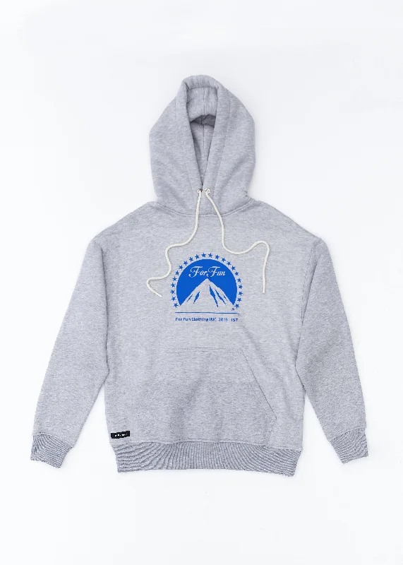 Oversized fleece hoodie blue -For Fun INC / Oversized Pullover Hoodie