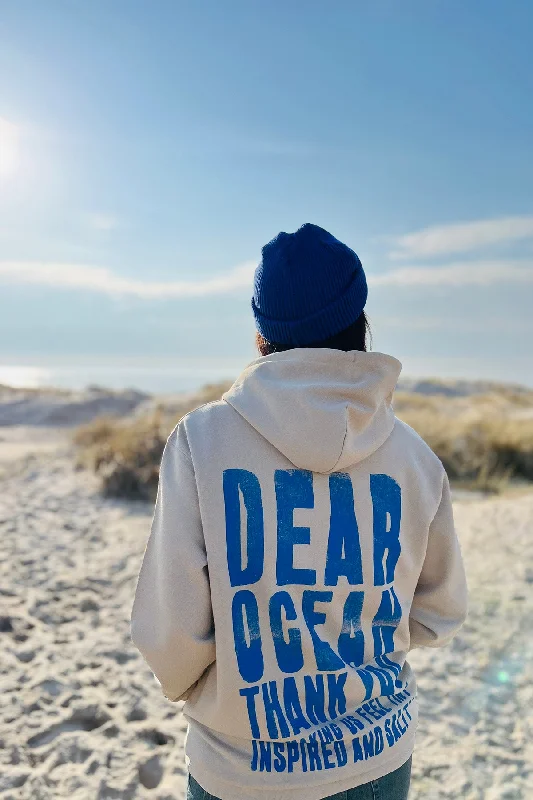 Cozy cotton hoodie black -Hoodie "Dear Ocean"