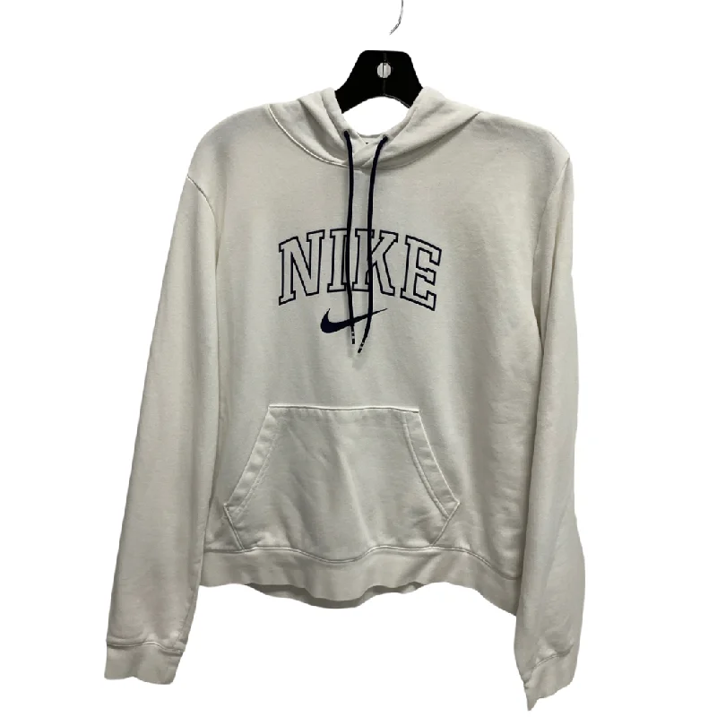 Vintage crewneck sweatshirts beige -Athletic Sweatshirt Hoodie By Nike Apparel In White, Size: Xl