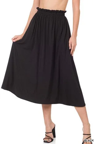 best friend skirts -Paperbag Waist Midi Skirt