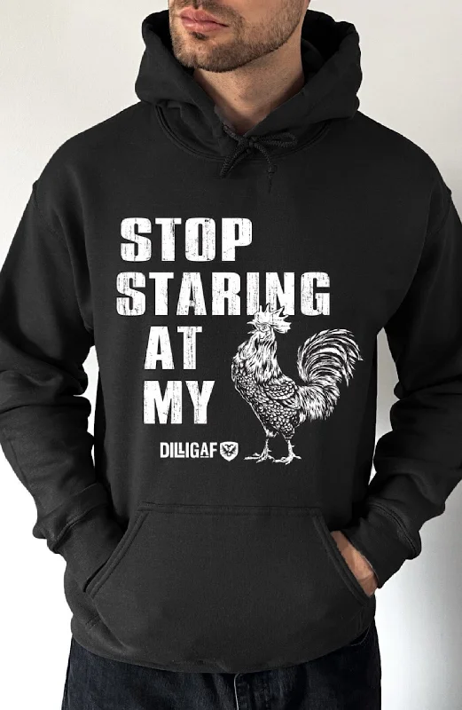 Cozy graphic hoodie white -Stop Staring Pullover Hoodie