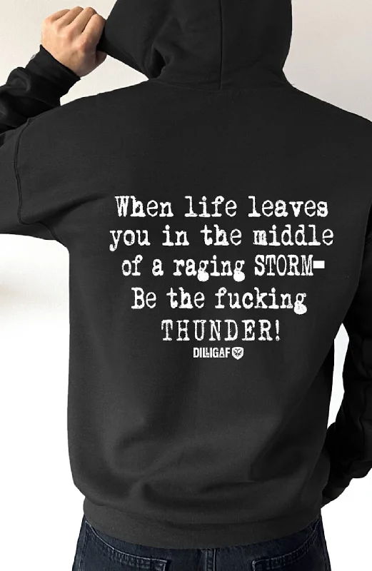 Plain pullover hoodie red -Be the fucking thunder Pullover Hoodie