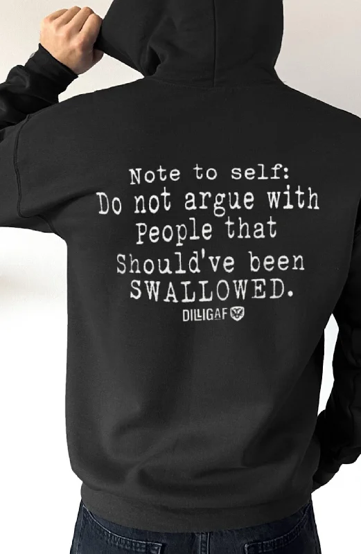 Lightweight pullover hoodie black -Should have been Swallowed Pullover Hoodie