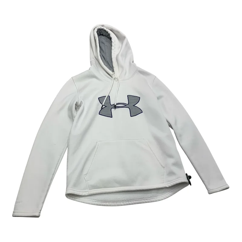 Soft fleece sweatshirts navy -Athletic Sweatshirt Hoodie By Under Armour In White, Size: Xs