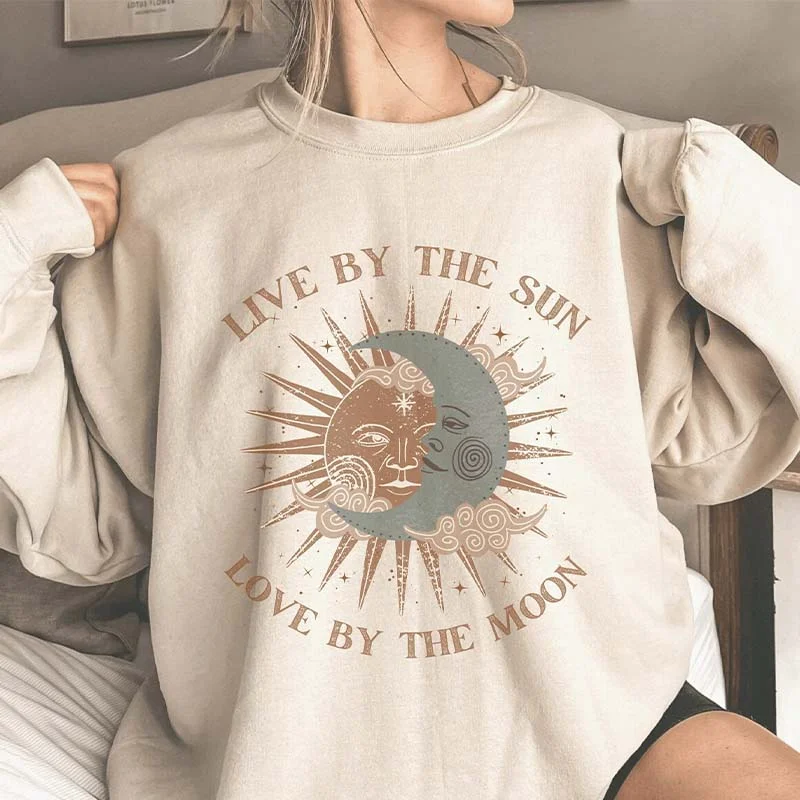 Bold sweatshirts red -Live by the Sun Love by the Moon Sweatshirt