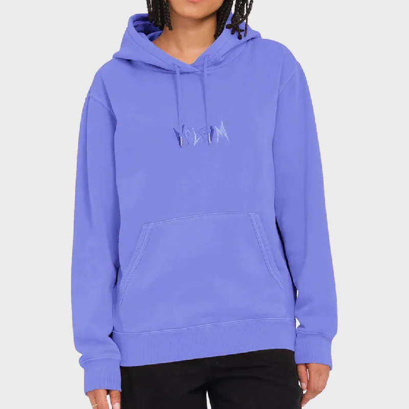 Plain pullover hoodie grey -Volcom Womens Spikstone Hoodie - Ballpoint Blue