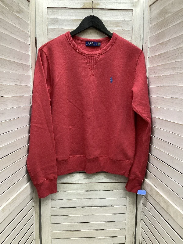 Bold fleece sweatshirts grey -Sweatshirt Crewneck By Polo Ralph Lauren In Red, Size: M