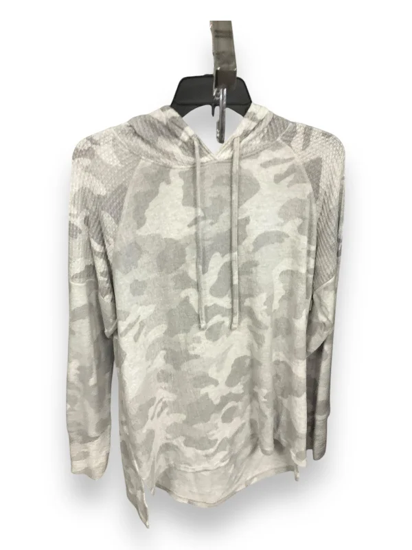 Minimalist cotton sweatshirts beige -Sweatshirt Hoodie By So In Camouflage Print, Size: Xl