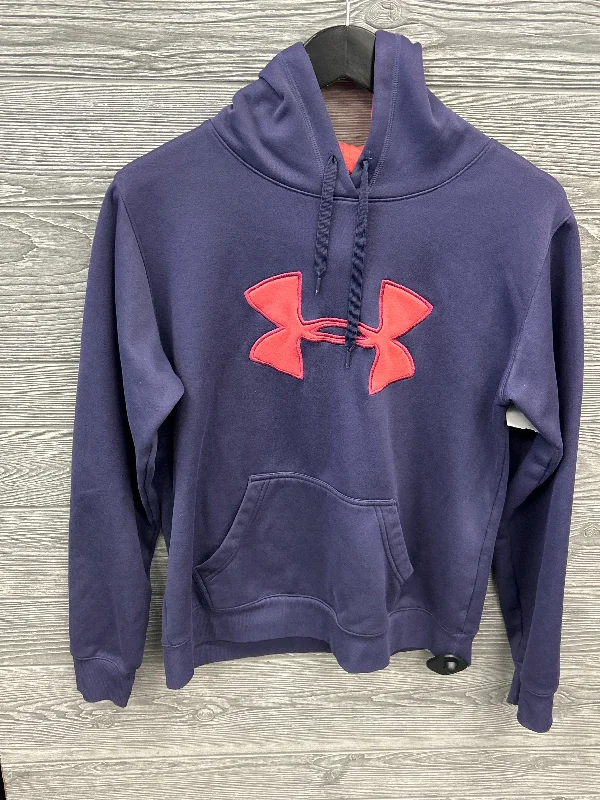 Custom crewneck sweatshirts blue -Athletic Sweatshirt Hoodie By Under Armour In Purple, Size: M