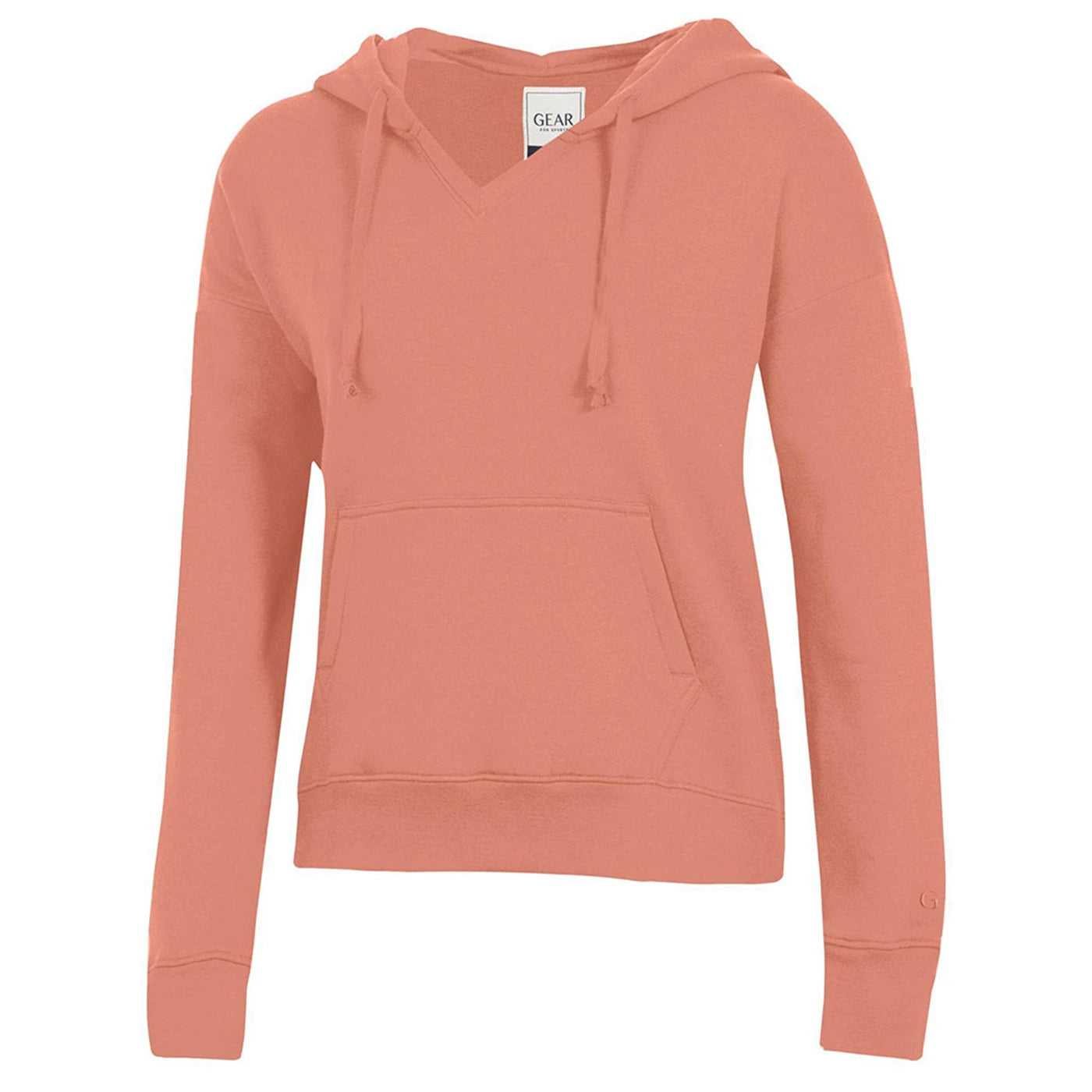 Vintage pullover hoodie pink -Pink Hooded Sweatshirt