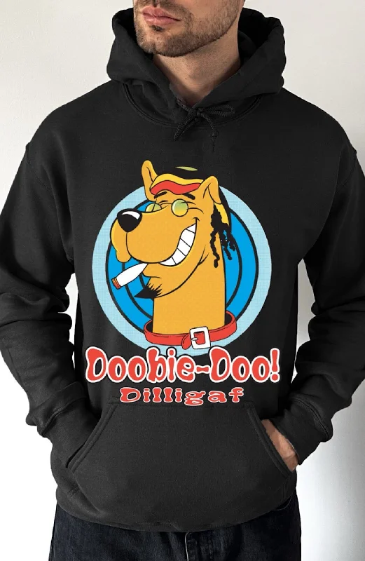 Retro fleece hoodie red -Doobie Doo Pullover Hoodie