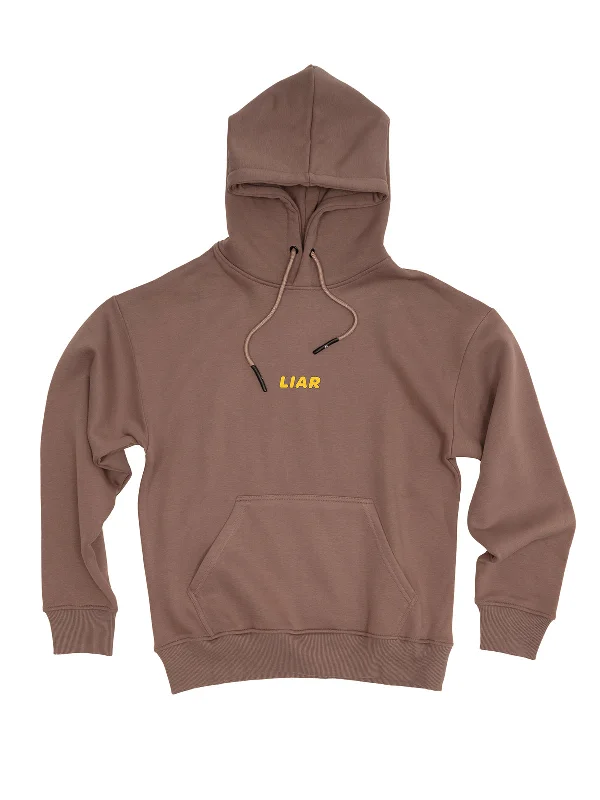 Retro pullover hoodie pink -Liar / Oversized Pullover Hoodie