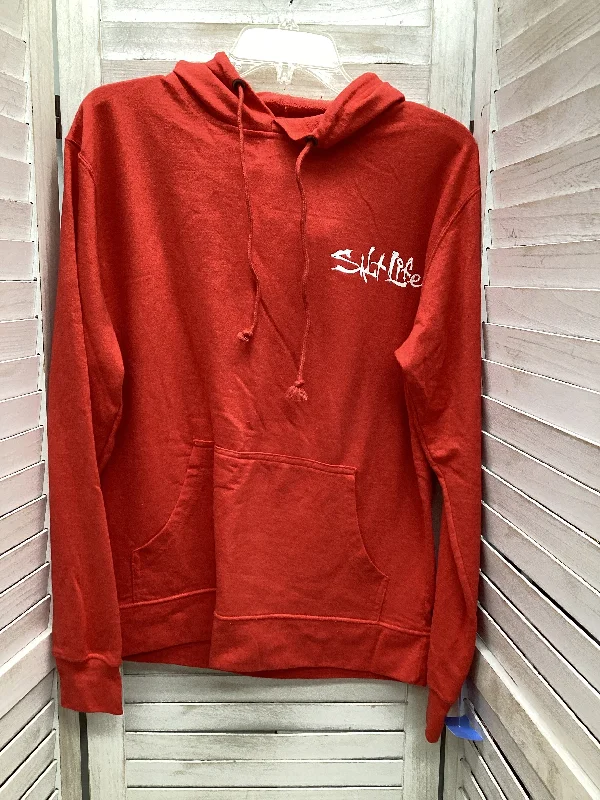 Lightweight graphic sweatshirts red -Sweatshirt Hoodie By Clothes Mentor In Red, Size: M