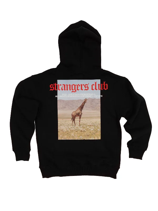 Thick fleece hoodie grey -Strangers Club v2.002 / Oversized Pullover Hoodie