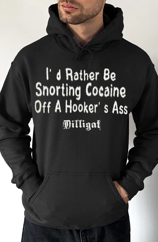 Cropped zip-up hoodie blue -I'd rather be snorting cocaine Pullover Hoodie