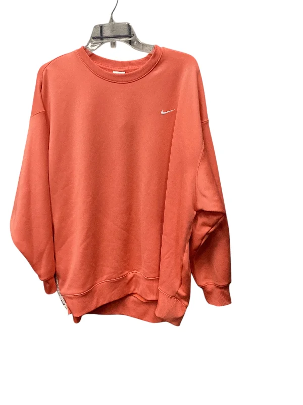 Cropped graphic sweatshirts beige -Sweatshirt Crewneck By Nike In Coral, Size: Xl