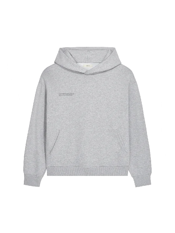 Cozy cotton hoodie grey -Mens DNA Hoodie—grey marl