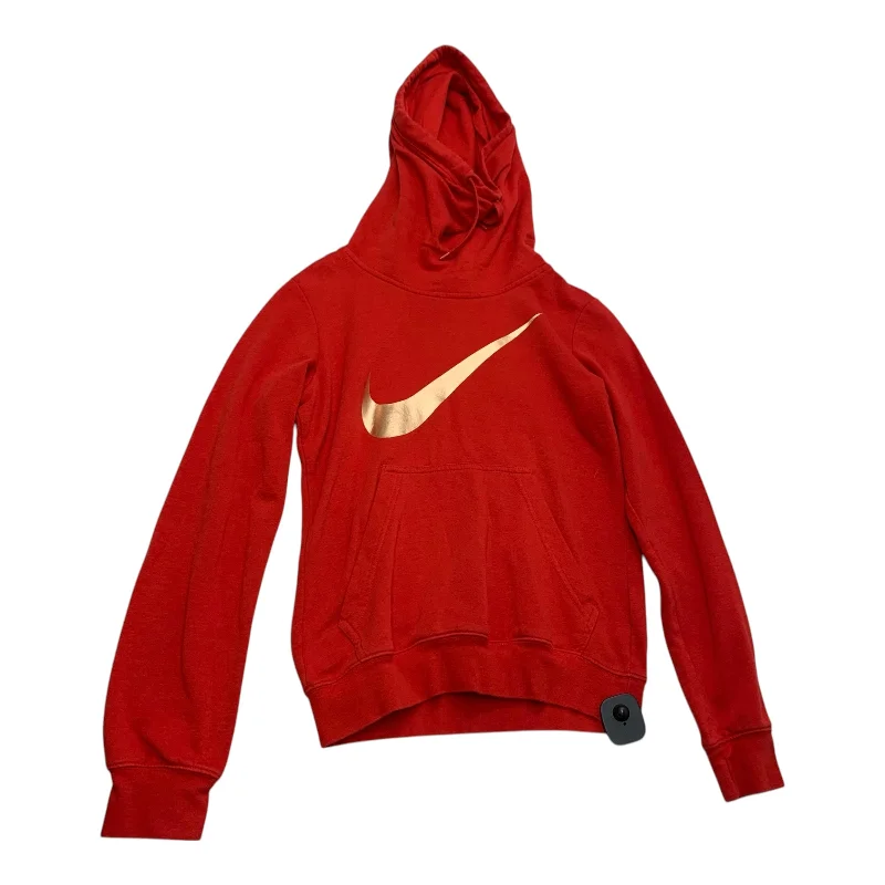 Athletic pullover sweatshirts black -Sweatshirt Hoodie By Nike Apparel In Red, Size: Xs