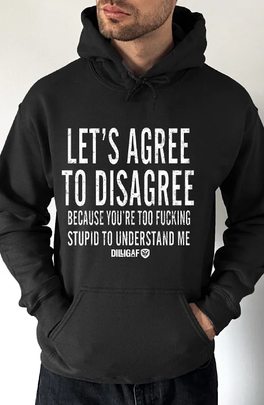 Oversized pullover hoodie navy -Agree to Disagree Pullover Hoodie