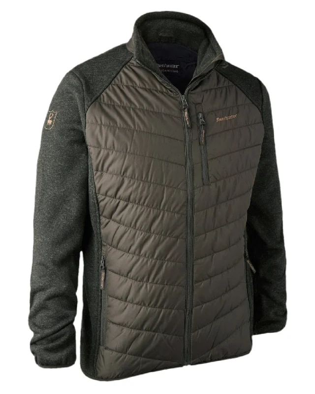 Corduroy rain jacket green -Deerhunter Moor Padded Jacket with Knitted Sleeves