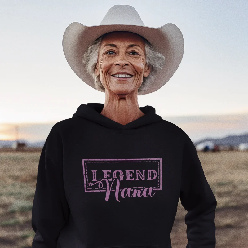 Striped pullover hoodie white -Legend Nana Hoodie