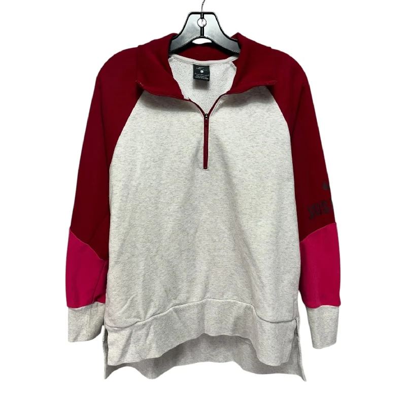 Cozy cotton sweatshirts green -Athletic Sweatshirt Crewneck By Nike Apparel In Red, Size: L