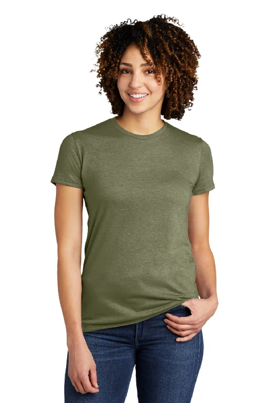 lace trim t-shirts -Allmade Womens Short Sleeve Crewneck T-Shirt - Olive You Green