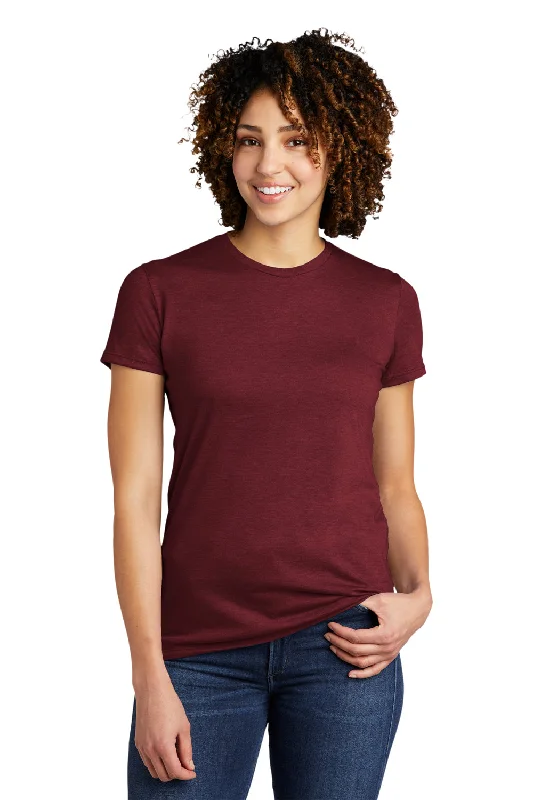 round neck t-shirts -Allmade Womens Short Sleeve Crewneck T-Shirt - Vino Red